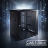 Armoire informatique murale 15U Rack 19 pouces 600×450 mm Noir – CableSolution