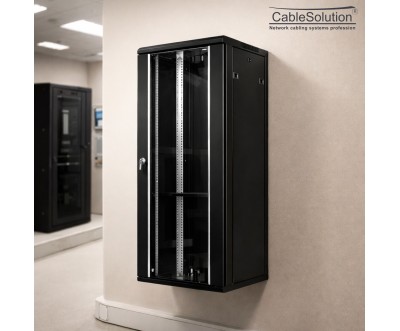 خزانة شبكات 19 بوصة 24U 600×600 أرضية CableSolution 6624