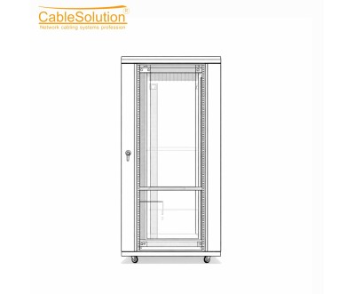 Armoire Informatique 19" 24U 600x600 Sol CableSolution 6624