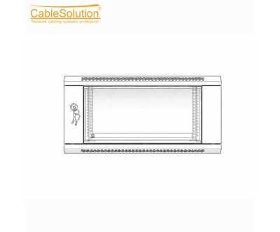 خزانة شبكات حائطية 6U 19 بوصة CableSolution