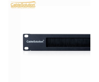 CableSolution 1U Brush Panel for 19 Inch Rack
