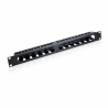 2U 19" Brush Panel Cable Management Rack