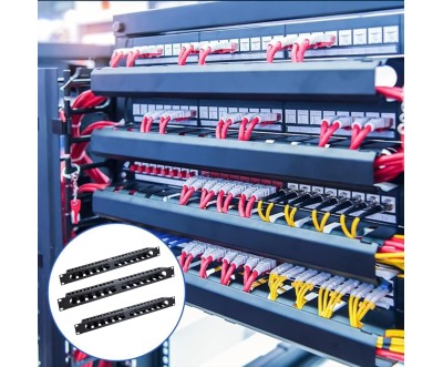 2U 19" Brush Panel Cable Management Rack