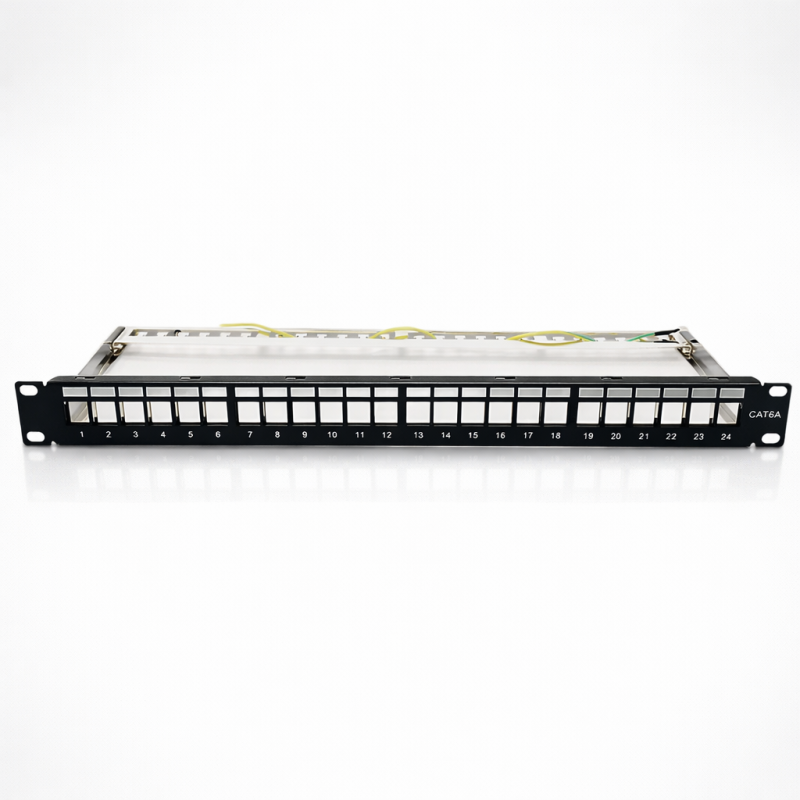 19” Cat6A SFTP Patch Panel 24 Ports 1U