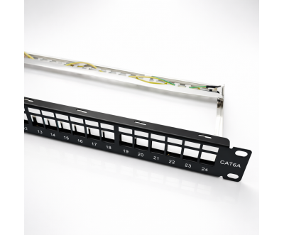 19” Cat6A SFTP Patch Panel 24 Ports 1U