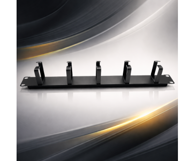 Panneau passe-câbles 19" 1U avec 5 anneaux