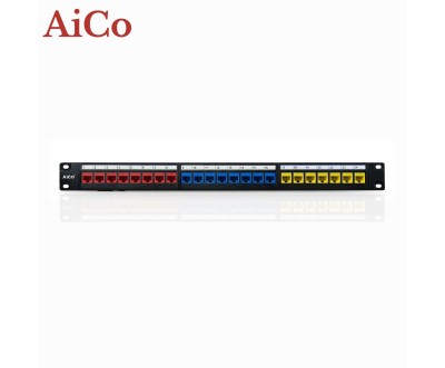 Panneau de brassage RJ45 Cat6a 24 ports AiCo