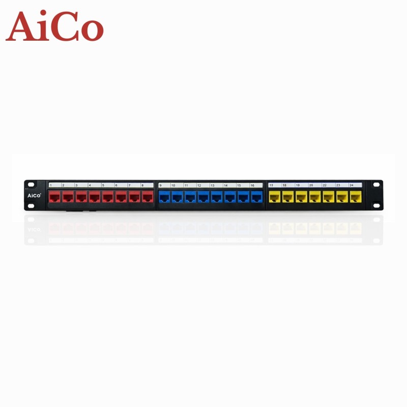 Panneau de brassage RJ45 Cat6a 24 ports AiCo