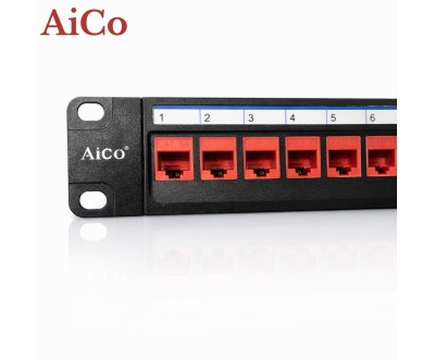 لوحة توزيع RJ45 Cat6a بعدد 24 منفذ AiCo