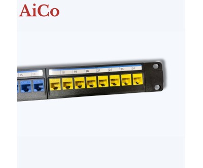 لوحة توزيع RJ45 Cat6a بعدد 24 منفذ AiCo
