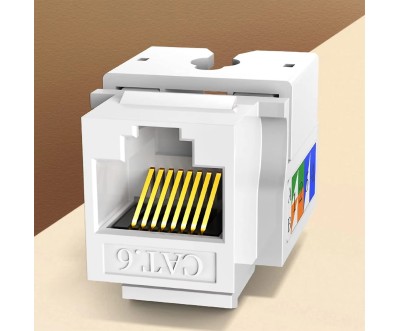 RJ45 Cat6 UTP Keystone Module – Tool-Free Installation