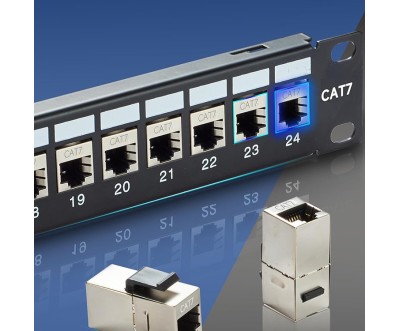 لوحة توزيع 24 منفذ Cat 7 للرف 19 بوصة
