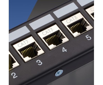 لوحة توزيع 24 منفذ Cat 7 للرف 19 بوصة