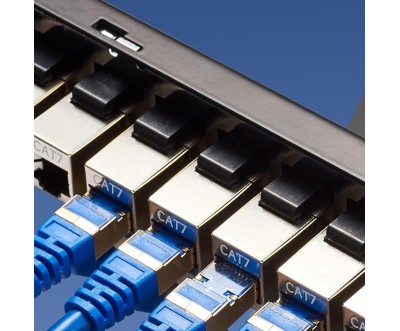 لوحة توزيع 24 منفذ Cat 7 للرف 19 بوصة