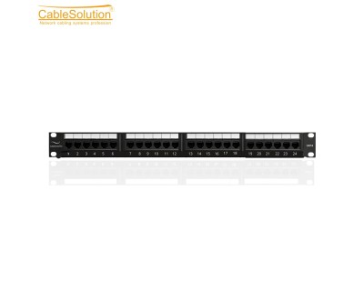 Patch Panel Cat6 24 Ports RJ45 UTP 19" CABLESOLUTION