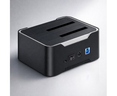 محطة SATA مزدوجة USB 3.0 Type-C مع استنساخ