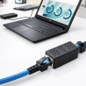 موصل RJ45 أنثى لأنثى Cat6 لتمديد كابل الشبكة