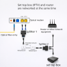 موزع RJ45 من منفذ إلى منفذين