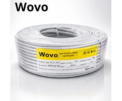WoVO KX6 Coaxial Cable + DC 100m CCTV