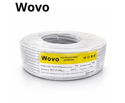 WoVO KX6 Coaxial Cable + DC 200m CCTV