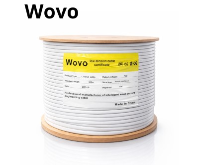 WoVO KX6 Coaxial Cable + DC 500m CCTV