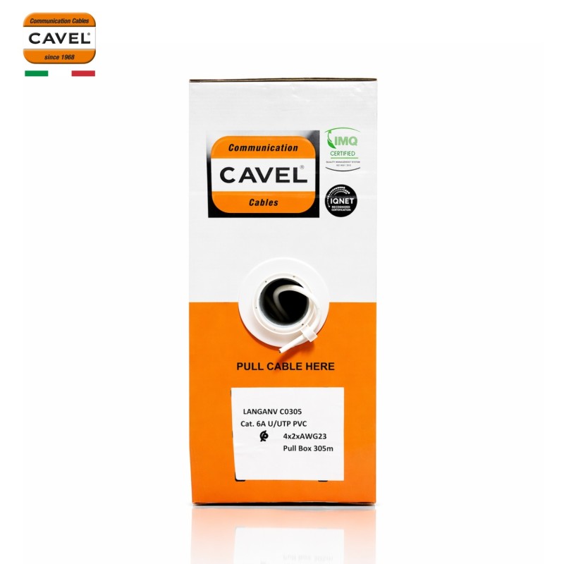 Câble réseau CAT6A U/UTP LSZH 305m cuivre 23AWG