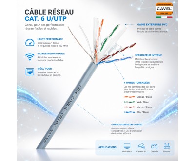 CAT6A U/UTP LSZH Network Cable 305m Copper