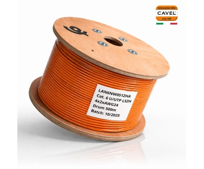 Câble réseau Cat6 U/UTP LSZH 500m AWG24
