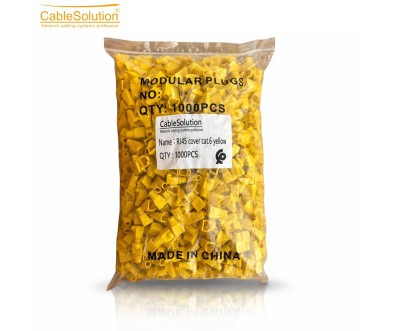 Cache RJ45 Cat6 Jaune 1000pcs CableSolution