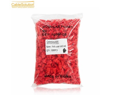 Cache RJ45 Cat6 Rouge COVER6 1000pcs PVC