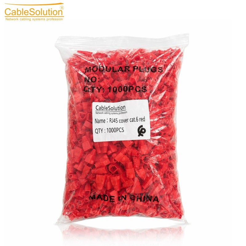 Cache RJ45 Cat6 Rouge COVER6 1000pcs PVC