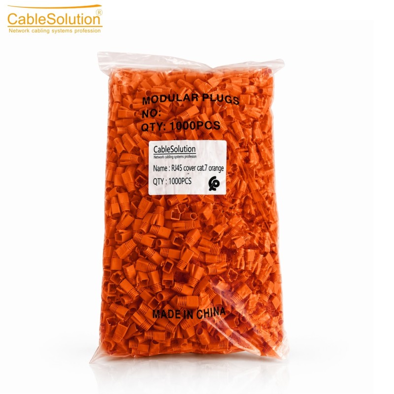 Protection RJ45 Cat7 PVC Orange 1000pcs CableSolution
