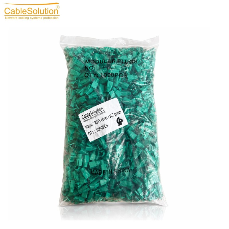 غطاء RJ45 Cat7 PVC أخضر 1000 قطعة