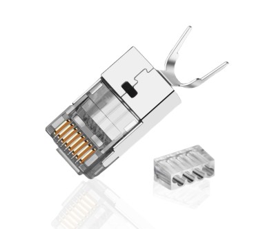 موصلات RJ45 معدنية Cat7 FTP عدد 100