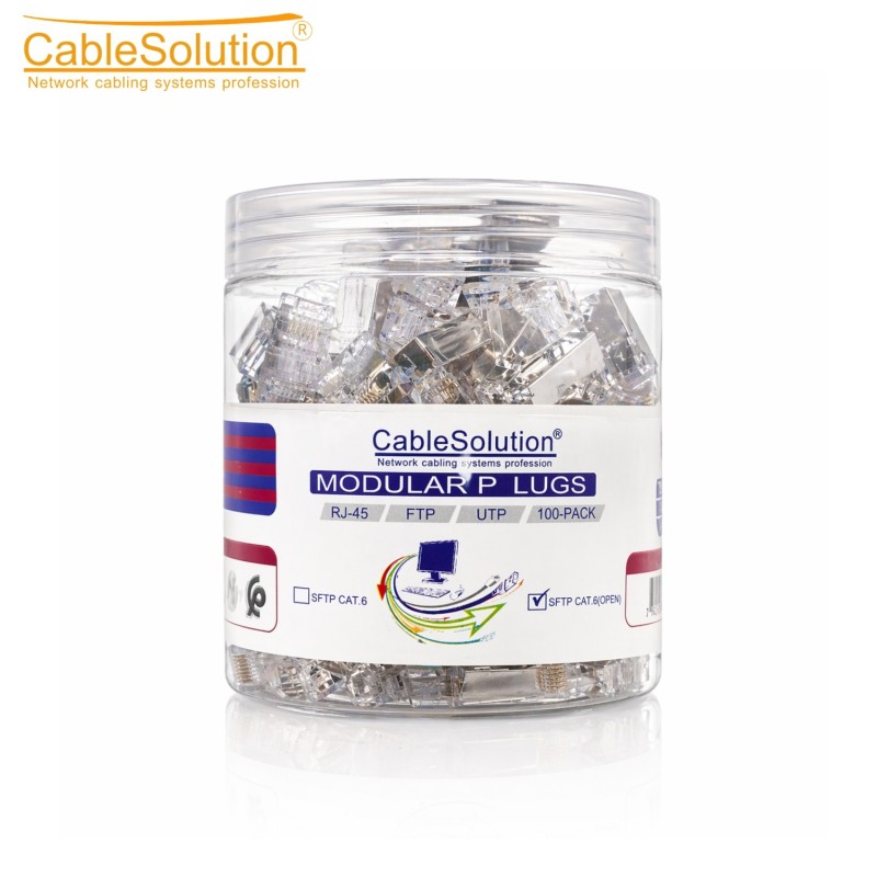 موصلات RJ45 Cat7 S/FTP – علبة 100 | CableSolution