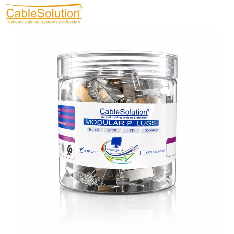 Connecteur RJ45 SFTP Cat6U – Boîte 100 Pièces