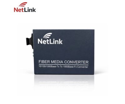 محول ألياف جيجابت NetLink 10/100/1000 لمسافة 20 كم