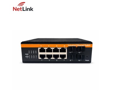 محول وسائط صناعي جيجابت SFP RJ45 من NetLink