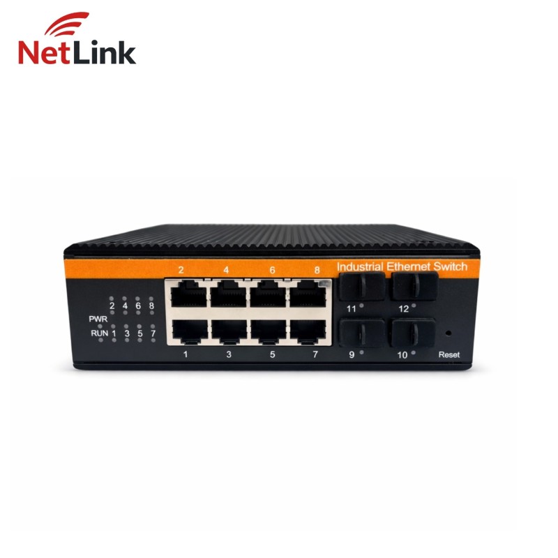 Convertisseur média industriel Gigabit SFP RJ45 NetLink