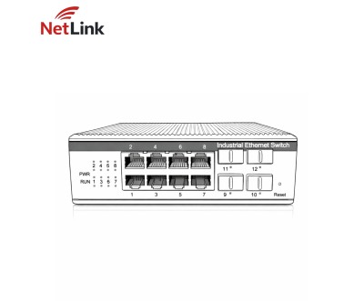 Convertisseur média industriel Gigabit SFP RJ45 NetLink