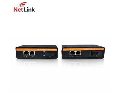 محول وسائط صناعي جيجابت SC RJ45 PoE+ مسافة 20 كم