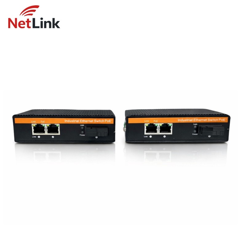 Convertisseur Média Industriel Gigabit SC RJ45 PoE+ 20km
